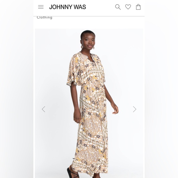 Johnny Was Boho Cruz Silk Floral Maxi dress. UEC. Large - Picture 2 of 7